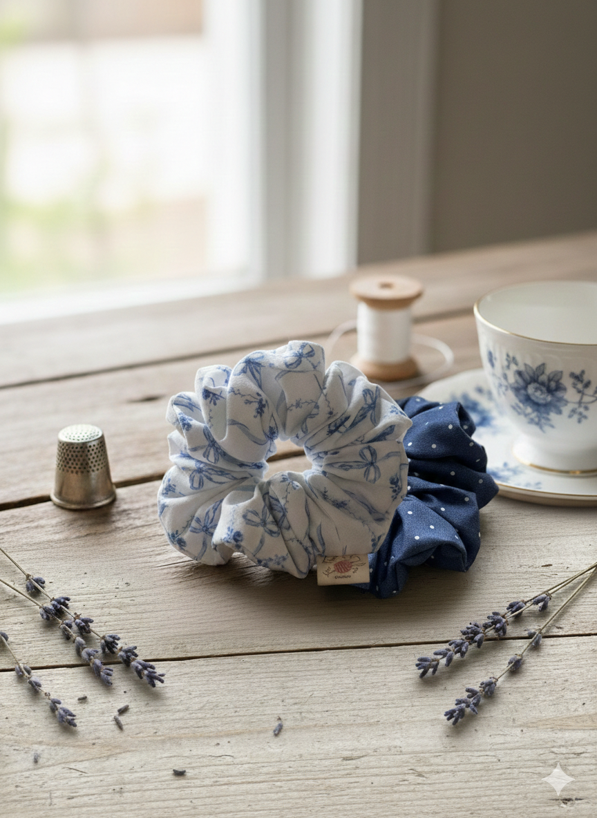 Something Blue Scrunchies (Set Of 2)