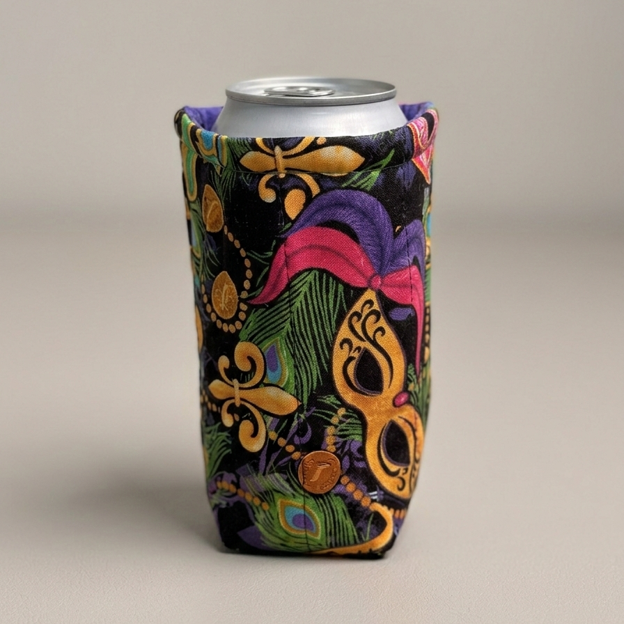 Mardi Gras Cup Cozy