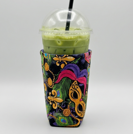 Mardi Gras Cup Cozy